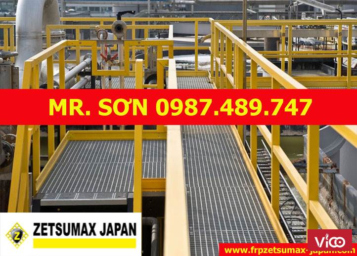 Tấm sàn frp grating, tấm sàn cốt sợi thủy tinh, kháng hóa chất Mới 100%.