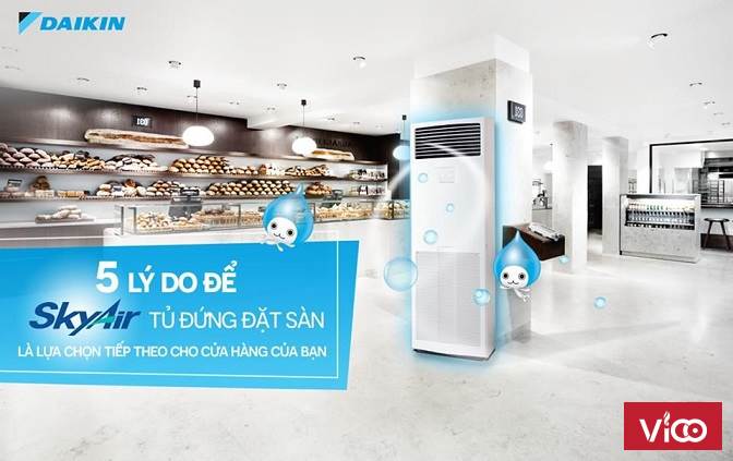 Máy lạnh tủ đứng Daikin tiết kiệm không gian