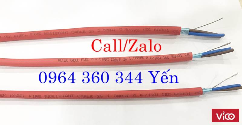 Cáp chống cháy chống nhiễu 1x2x1.5mm2 LSZH Altek Kabel