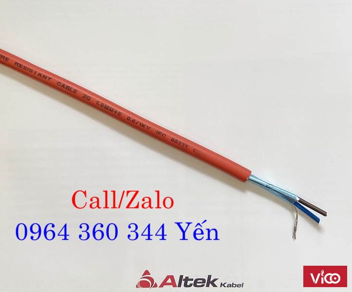 Cáp chống cháy chống nhiễu 1x2x1.5mm2 LSZH Altek Kabel