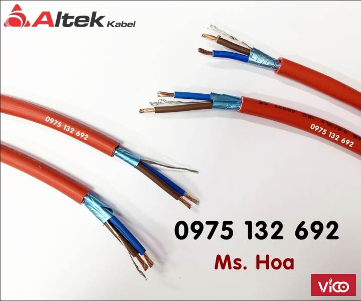 Cáp xoắn chống cháy, cáp tín hiệu chậm cháy 2x1x2.5 Altek Kabel