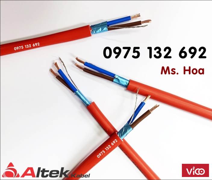 Cáp xoắn chống cháy, cáp tín hiệu chậm cháy 2x1x2.5 Altek Kabel