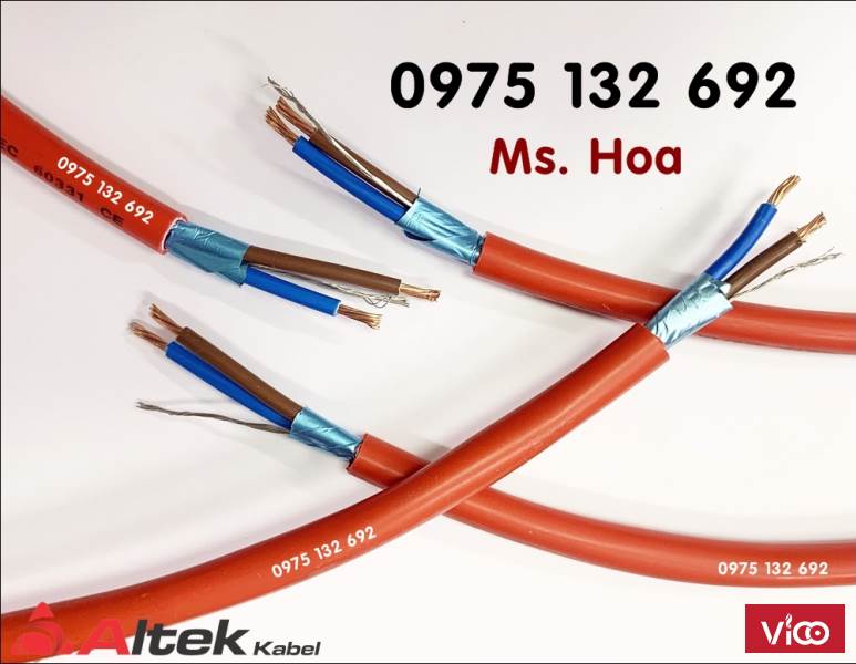 Cáp xoắn chậm cháy 2x1.5, cáp tín hiệu chống cháy 2x1.5
