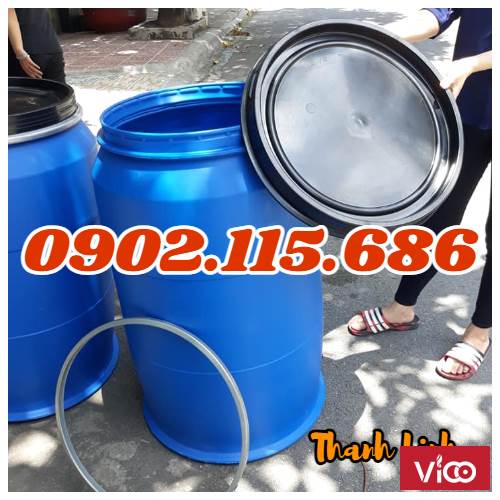Thùng phuy nhựa nắp hở, phuy nhựa nắp hở 220 lít,