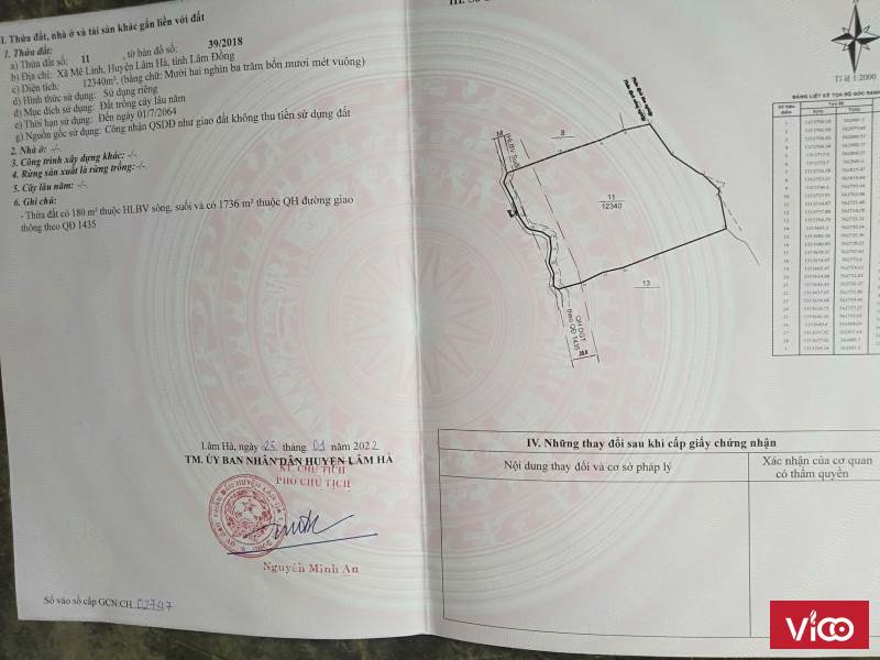 Chính Chủ Cần Bán Lô Đất Đẹp Vị Trí Đắc Địa Tại Xã Mê Linh, Huyện Lâm Hà, Tỉnh Lâm Đồng