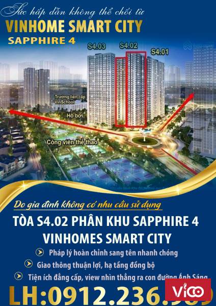 Do gia đình không có nhu cầu bán căn hộ Sapphire 4 Vinhomes Smart City.