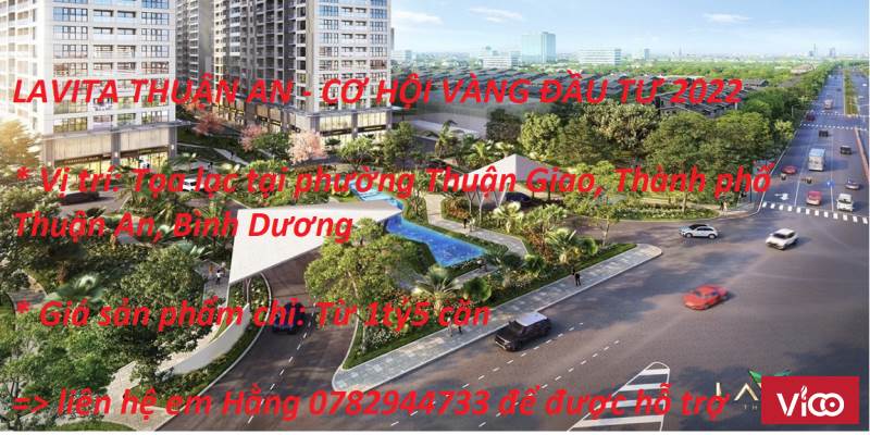 Lavita Thuận An Cơ Hội Vàng Đầu Tư 2022