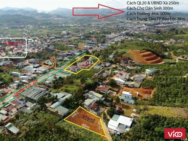 Cần bán lô đất hẻm Trần Phú Đại Lào Tp Bảo Lộc
