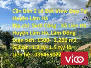 Cần Bán 2 Lô Đất View Đẹp Tại Huyện Lâm Hà