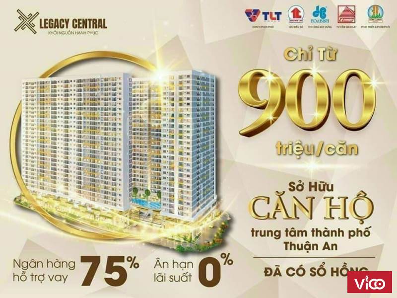 Cần bán căn hộ giá dưới 1 tỷ ở thành phố Thuận An, Legacy Central Thuận An, Bình Dương
