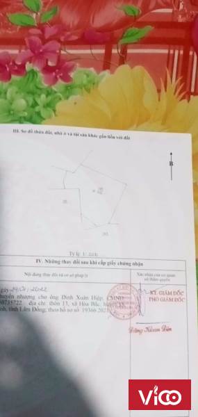 CẦN SANG NHƯỢNG ĐẤT Thôn 8 xã Hòa Bắc huyên Di Linh Lâm Đồng . Đường đá 5m tận vườn