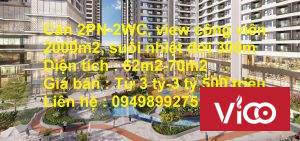 Căn 2PN2WC, view công viên 2000m2, suối nhiệt đới 300m