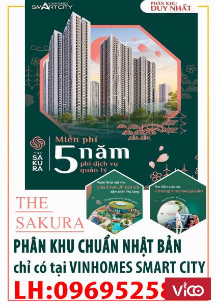 THE SAKURA PHÂN KHU CHUẨN NHẬT BẢN TẠI VINHOMES SMART CITY