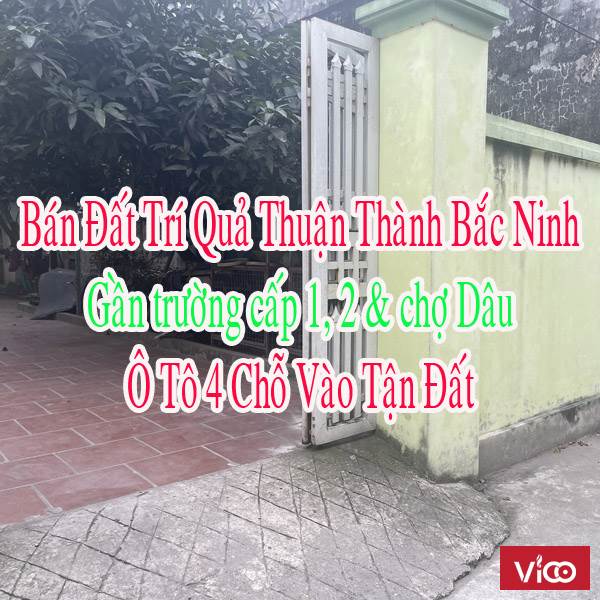 Bán đất Trí Quả Thuận Thành Bắc Ninh 90,1m gần trường cấp 1, 2, chợ Dâu, ô tô con vào tận đất