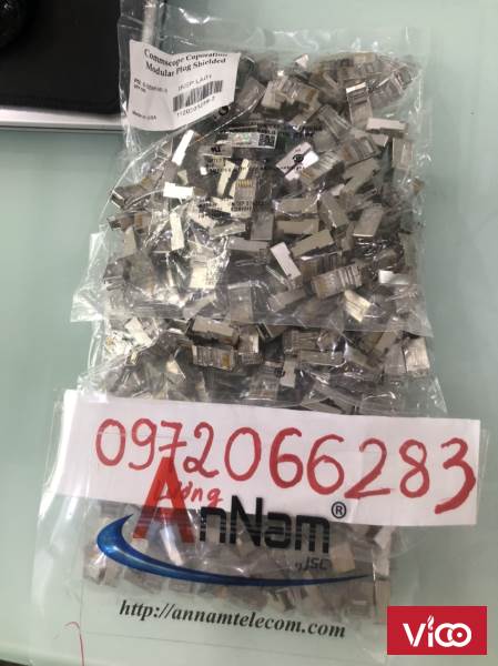 Hạt Mạng Cat6 FTP Commscope chống nhiễu Shielded 8 Position Modular Plug mã 65695303