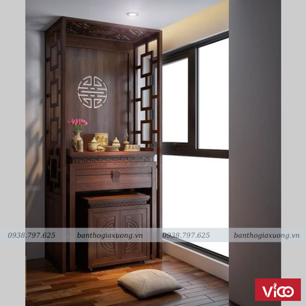 Mẫu vách ngăn phòng thờ đẹp, chất lượng
