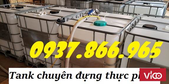 Bồn màu trắng nhựa 1000l có khung thép tại vĩnh phúc, tank nhựa mới, tank nhựa đựng thức phẩm