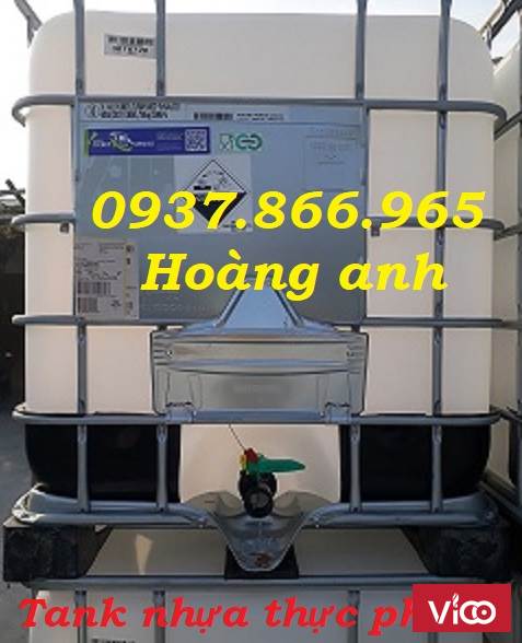 Bồn màu trắng nhựa 1000l có khung thép tại vĩnh phúc, tank nhựa mới, tank nhựa đựng thức phẩm