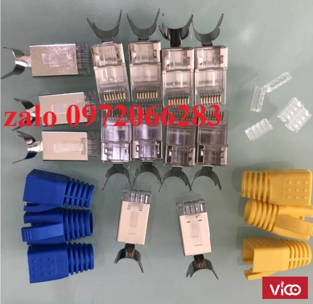Đầu chụp mạng Cat6ACAT7 Chuyên dùng cho cáp mạng Cat6A