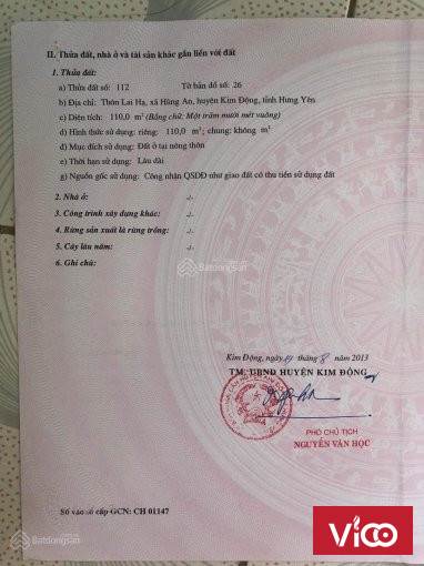 Đất Trung tâm Hùng An, Kim Động, Hưng Yên