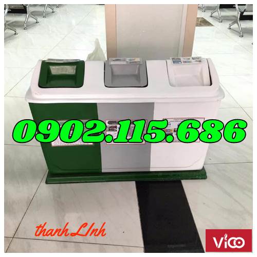Thùng rác nhựa, thùng đựng rác 3 ngăn