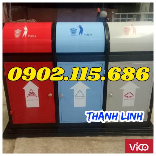 Thùng rác nhựa, thùng đựng rác 3 ngăn