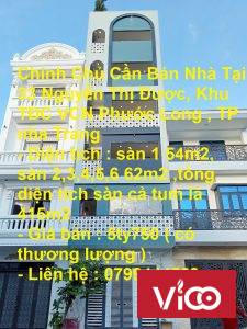 Chính Chủ Cần Bán Nhà Tại 33 Nguyễn Thị Được, Khu TĐC VCN Phước Long , TP nha Trang