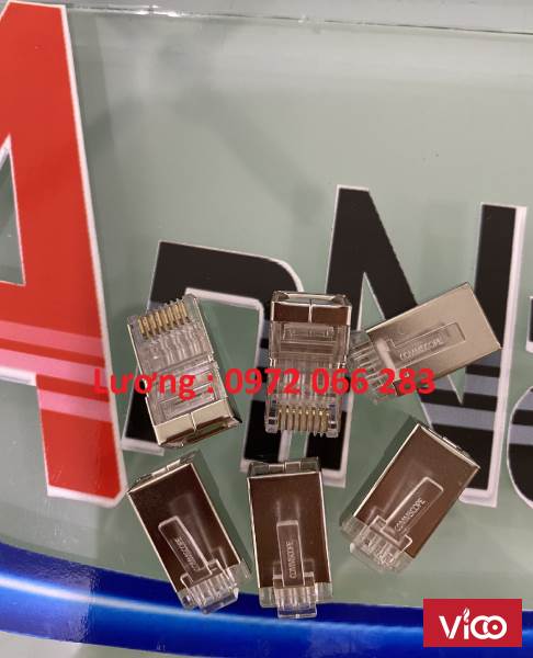 Hạt Mạng Cat6 FTP Commscope chống nhiễu Shielded 8 Position Modular Plug mã 65695303
