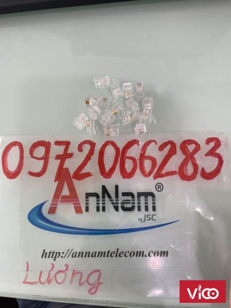 Hạt đầu bấm RJ11 Cat3 AMP/Commscope loại 6p4cHạt điện thoại