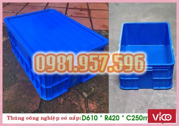Sóng bít 4 tầng thấp, sóng nhựa cao 25cm, thùng nhựa đặc 2T5