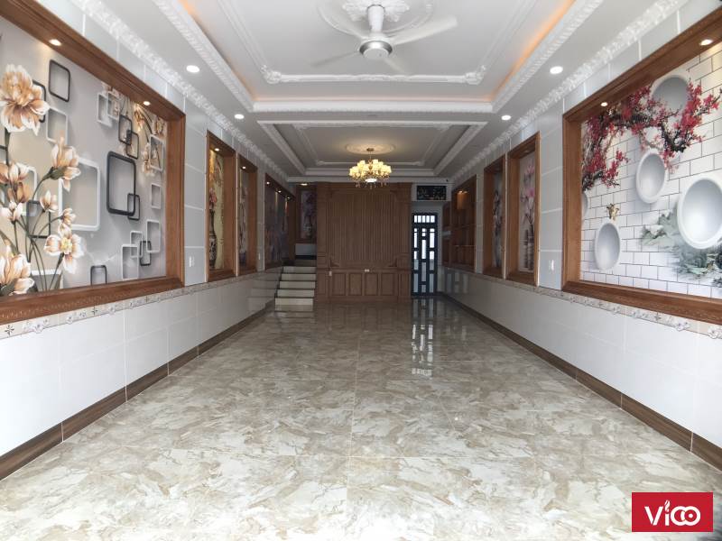 Bán nhà mới mặt phố phường Bình An, Dĩ An, giá 5,8 tỷ, 68m2x4T, mặt tiền 22m có gara để ô tô