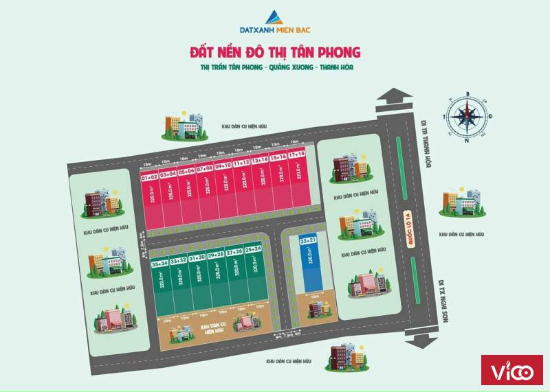 ĐẤT NỀN THỊ TRẤN TÂN PHONG SỔ ĐỎ TRUYỀN ĐỜI 35 LÔ CẠNH QUỐC LỘ 1A
