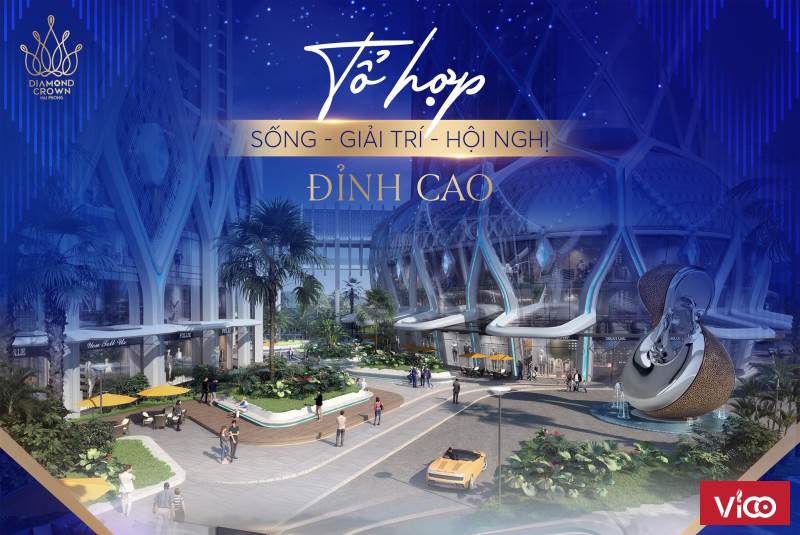Căn hộ 1,5 ngủ Diamond Crown Hải Phòng giá đầu tư 0962120770
