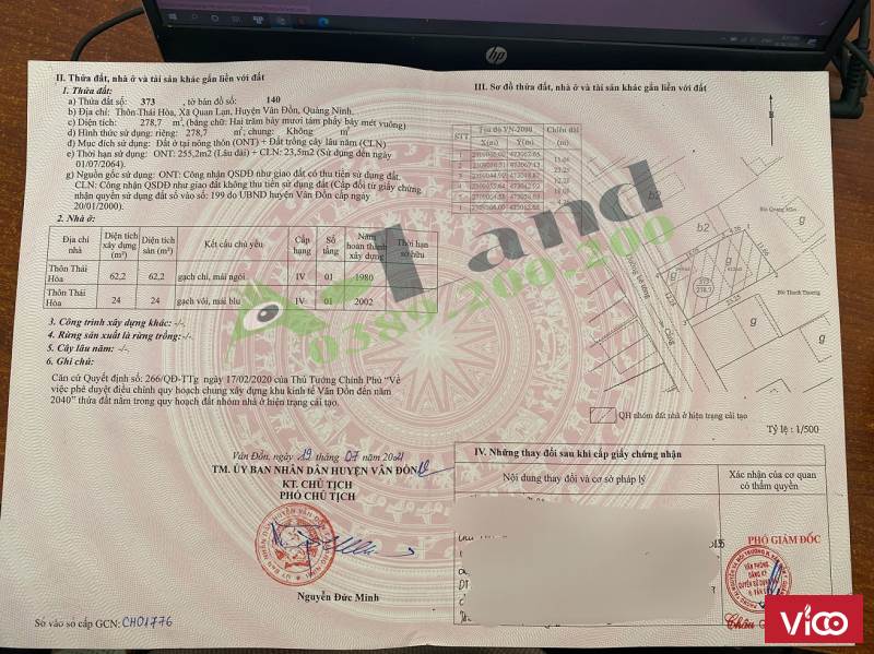 Chính chủ bán đất nền thổ cư trên trục chính Trung tâm xã Quan Lạn