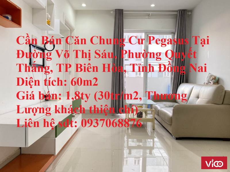 Cần Bán Căn Chung Cư Pegasus Tại Biên Hòa, Đồng Nai.