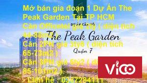 Mở bán gia đoạn 1 Dự Án The Peak Garden Tại TP HCM