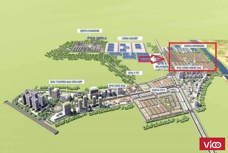 Căn nhà phố 100m2 hướng Nam đẹp nhất Centa Riverside VSIP BN chỉ cần 4,2 tỷ