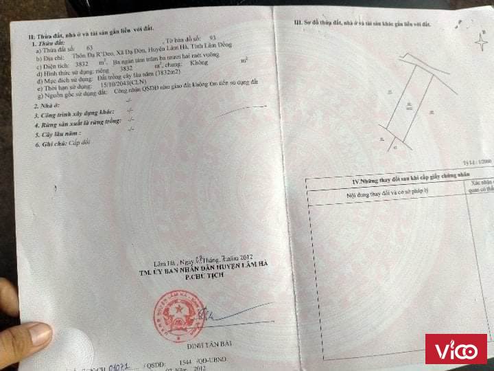 Chính Chủ Cần Bán Lô Đất Vị Trí Siêu Đẹp Tại Xã Đạ Đờn, Huyện Lâm Hà, Lâm Đồng