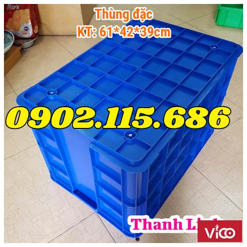 Thùng nhựa đặc cao 39cm, thùng nhựa đặc 8T,