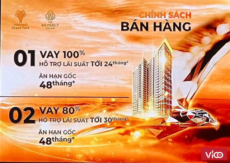 Beverly Solari Vinhomes Grand Park giá từ chủ đầu tư