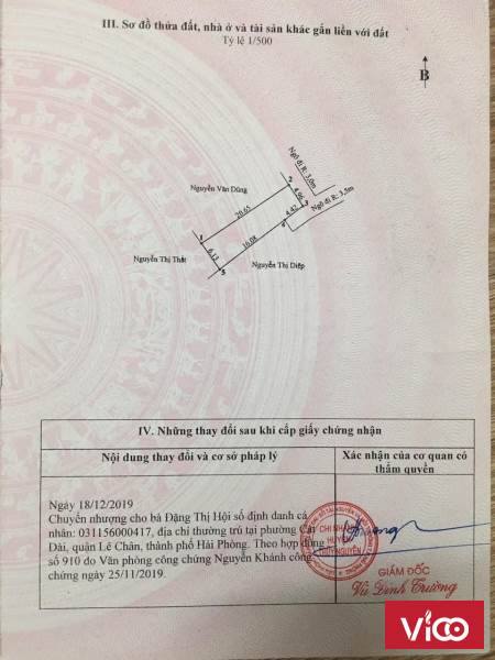 Bán đất thôn Bấc 1 Thuỷ Đường, Thuỷ Nguyên, Hải Phòng