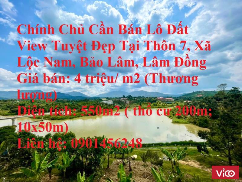 Chính Chủ Cần Bán Lô Đất View Tuyệt Đẹp Tại Thôn 7, Xã Lộc Nam, Bảo Lâm, Lâm Đồng