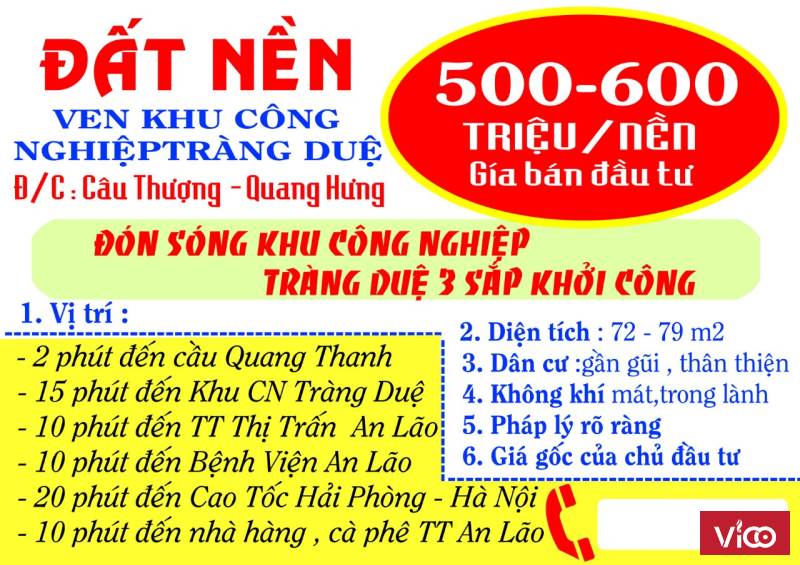 ĐẤT AN LÃO TĂNG GIÁ NHIỀU LẦN KHI KCN TRÀNG DUỆ 3 KHỞI CÔNG