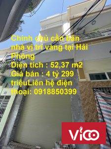 Chính chủ cần bán nhà vị trí vàng tại Hải Phòng