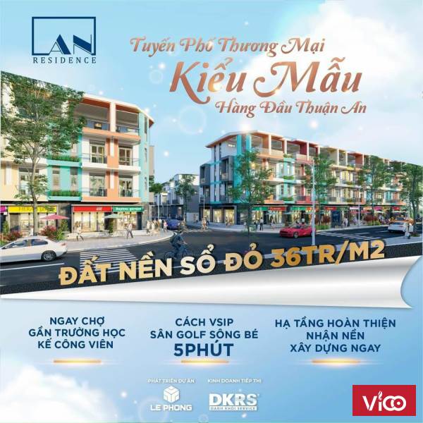 Đất nền Sổ Đỏ cực hot ngay Trung tâm Thuận An, Bình Dương