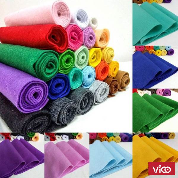Vải Dạ màu, Vải Nỉ Cứng, Vải Nỉ Làm Thú Bông