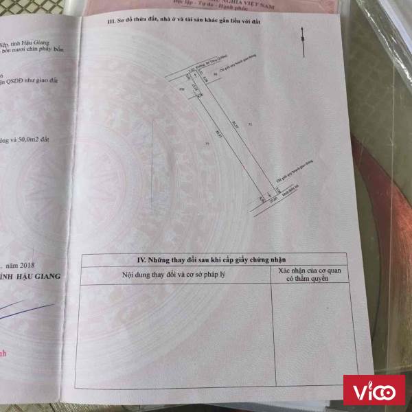 BÁN LÔ ĐẤT 2 MẶT CÁCH CHỢ 200M XÃ PHƯƠNG BÌNHHUYỆN PHỤNG HIỆPHẬU GIANG