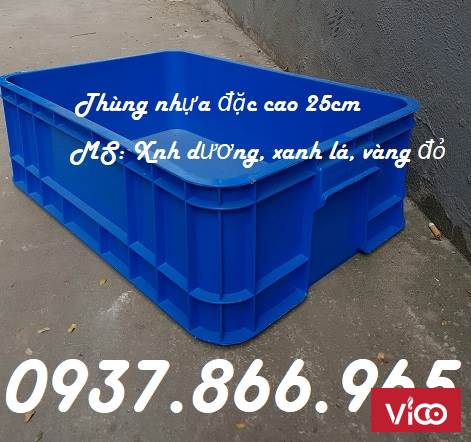 Thùng nhưa đặc cao 25, khay nhựa dùng trong nhà máy,sản xuất thùng nhựa đặc