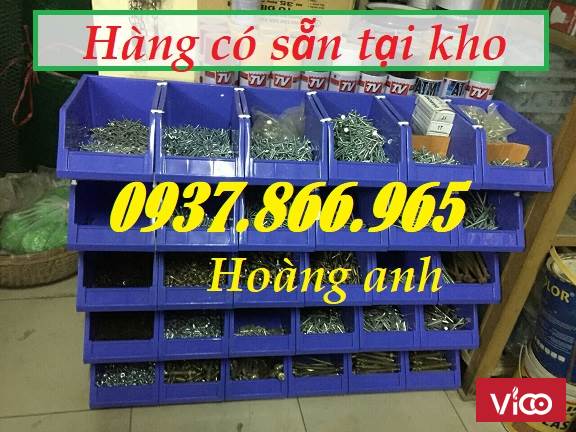 Kệ nhựa đa năng vát đầu, khay đựng bulong, hộp nhựa, kệ dựng phụ tùng
