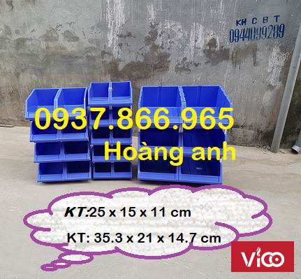 Kệ nhựa đa năng vát đầu, khay đựng bulong, hộp nhựa, kệ dựng phụ tùng